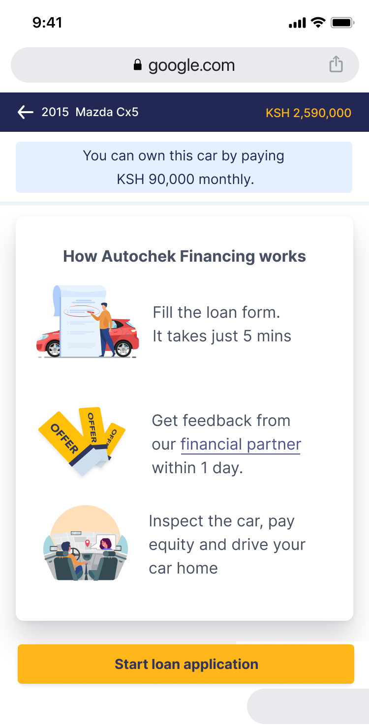 How Autochek financing works